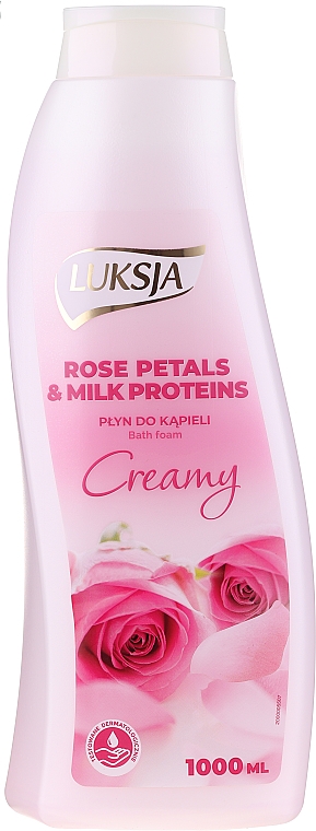 Płyn do kąpieli Płatki róż i proteiny mleka - Luksja Creamy Rose Petals & Milk Proteins — Zdjęcie N1