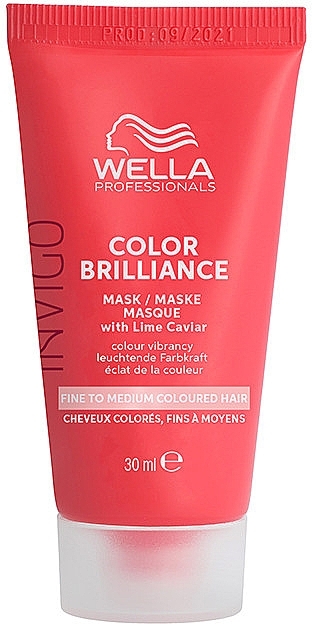 PREZENT! Maska do włosów farbowanych, normalnych i cienkich - Wella Professionals Invigo Color Brilliance Vibrant Color Mask — Zdjęcie N1