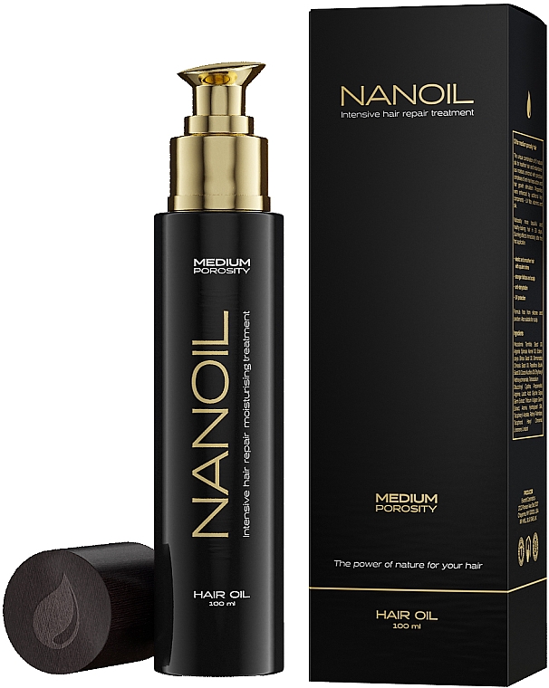 Olejek do włosów średnioporowatych - Nanoil Hair Oil Medium Porosity — Zdjęcie N1