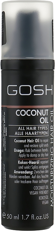 PRZECENA! Nawilżający olej kokosowy do włosów - Gosh Copenhagen Moisturizing Coconut Oil * — Zdjęcie N1
