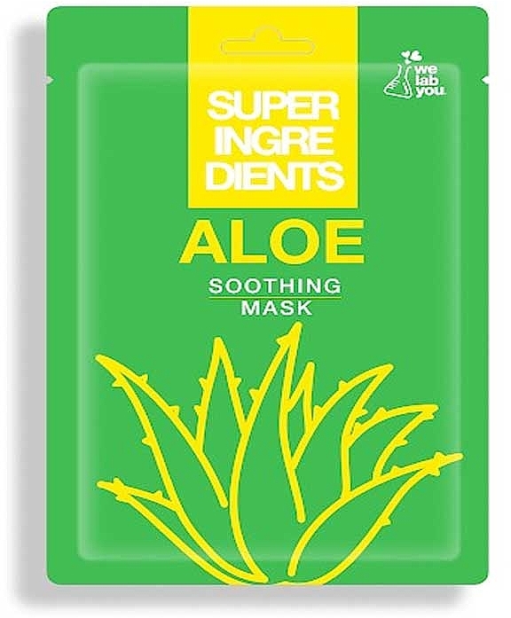 Maska w płachcie Aloe Vera - We Lab You Super Ingredients Aloe Soothing Mask — Zdjęcie N1