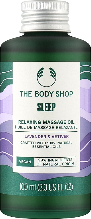 Relaksujący olejek do masażu na sen Lawenda i wetiweria - The Body Shop Sleep Relaxing Massage Oil — Zdjęcie N1