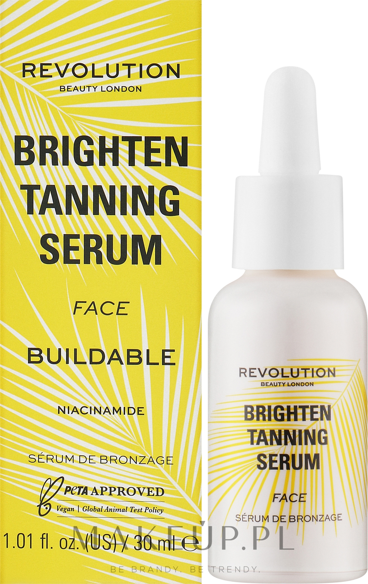 Samoopalające serum rozświetlające do twarzy	 - Revolution Beauty Brightening Face Tan Serum — Zdjęcie 30 ml