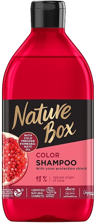 PRZECENA! Szampon do włosów farbowanych z olejem z granatu - Nature Box Pomegranate Oil Shampoo * — Zdjęcie N1