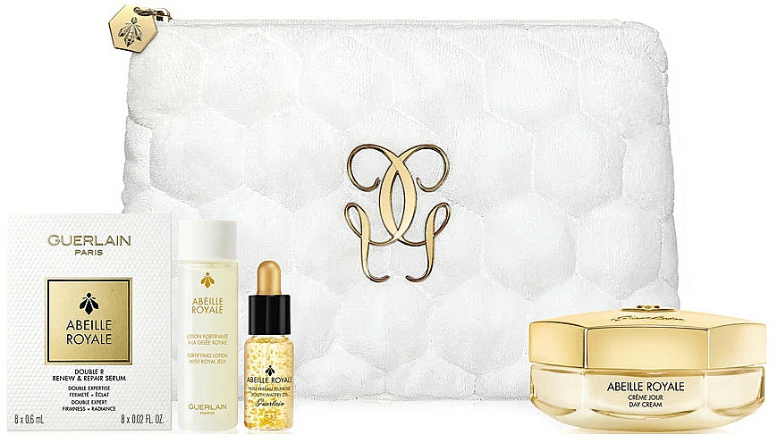 Zestaw - Guerlain Abeille Royale Programme Anti Age (cr/50ml + lot/15ml + ser/15ml + oil/0,6mlx8 + bag) — Zdjęcie N3