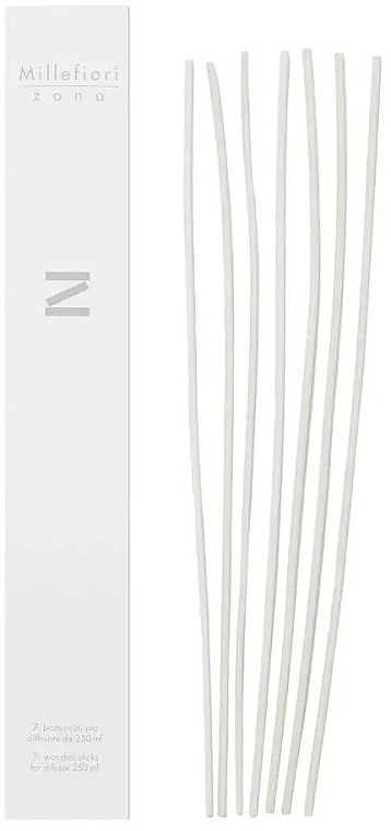 Zapasowe patyczki do Dyfuzora 250 ml - Millefiori Milano Zona White Sticks — Zdjęcie N1