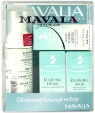 Kup Podróżny zestaw do pielęgnacji twarzy - Mavala Mavalia Travel Set (foam/50ml + lot/5ml + cr/5ml + mask/5ml)