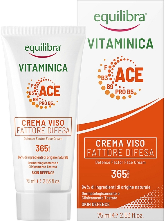 Krem do twarzy - Equilibra Vitaminica Defense Factor Face Cream — Zdjęcie N1
