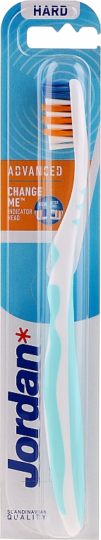 Twarda szczoteczka do zębów, niebiesko-biała - Jordan Advanced Toothbrush — Zdjęcie N1