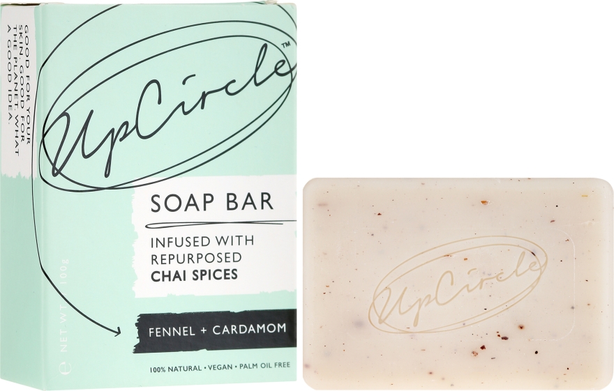 Mydło w kostce z przyprawami chai Fenkuł i kardamon - UpCircle Fennel + Cardamom Chai Soap Bar — Zdjęcie N1