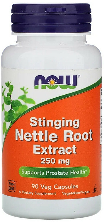 Ekstrakt z korzenia pokrzywy zwyczajnej w kapsułkach 250 mg - Now Foods Stinging Nettle Root Extract Veg Capsules — фото N1