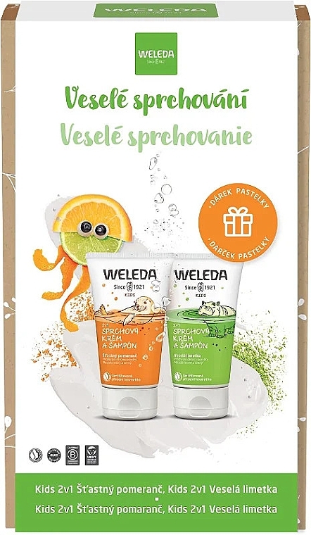 Zestaw - Weleda Kids Happy Shower Set (sh/gel/150mlx2) — Zdjęcie N1