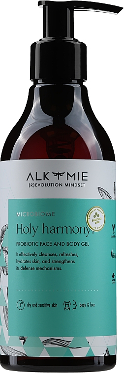 Prebiotyczny żel do mycia twarzy i ciała - Alkmie Holy Harmony Probiotic Face and Body Gel — Zdjęcie N4