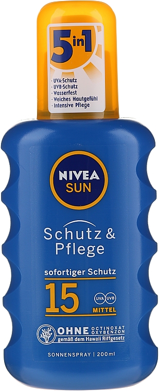 Spray do opalania ciała SPF 15 - NIVEA SUN Spray Solare Inratante