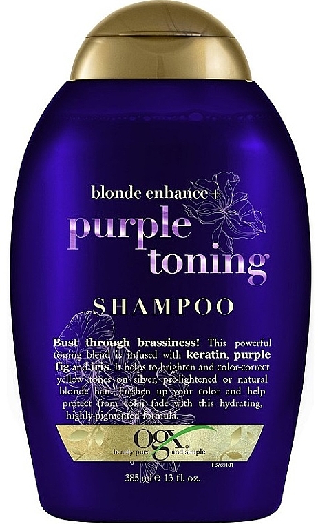 Szampon do włosów blond - OGX Blonde Enhance+ Purple Toning Shampoo — Zdjęcie N1