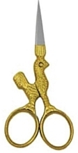 Nożyczki do skórek - Accuram Instruments Half Gold Cuticle Point Fancy Cock Scissor Str 9cm — Zdjęcie N1