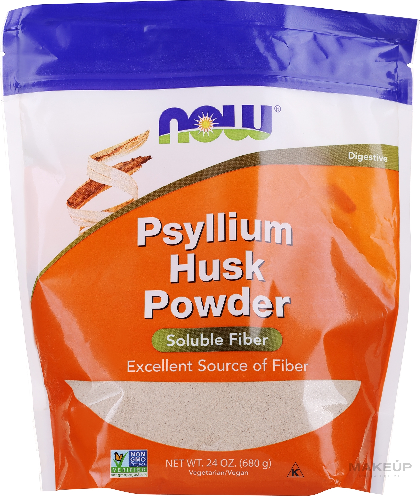 Nasiona babki płesznik w proszku - Now Foods Psyllium Husk Powder — Zdjęcie 680 g