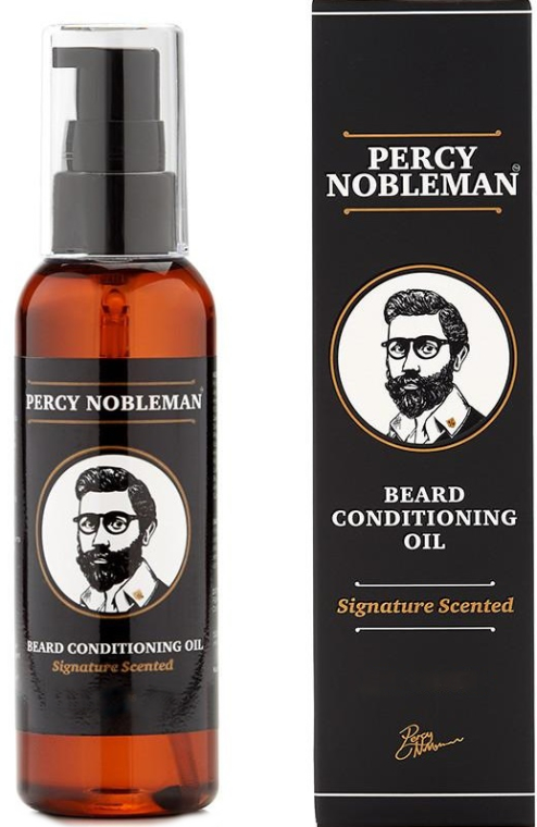 Nawilżający olejek kondycjonujący do brody - Percy Nobleman Signature Beard Oil Scented — Zdjęcie N1