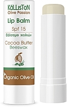 Kup Balsam do ust z masłem kakaowym - Kalliston Lip Balm Cocoa Butter SPF 15 