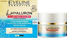 Ultranawilżający krem-wypełniacz - Eveline Cosmetics BioHyaluron 3X Retinol System 40+ — Zdjęcie N2