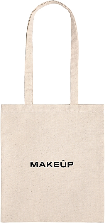Płaska beżowa torba ekologiczna EcoVibe - Makeup Eco Bag Shopper Slim Beige