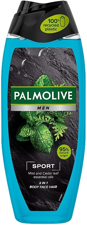 Orzeźwiający i delikatnie chłodzący żel pod prysznic dla mężczyzn 3 w 1, mięta i cedr - Palmolive MEN Sport  — Zdjęcie N4