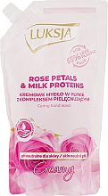 Kup Nawilżające mydło w płynie do rąk Płatki róż i proteiny mleka - Luksja Creamy Rose Petal & Milk Proteins (uzupełnienie)