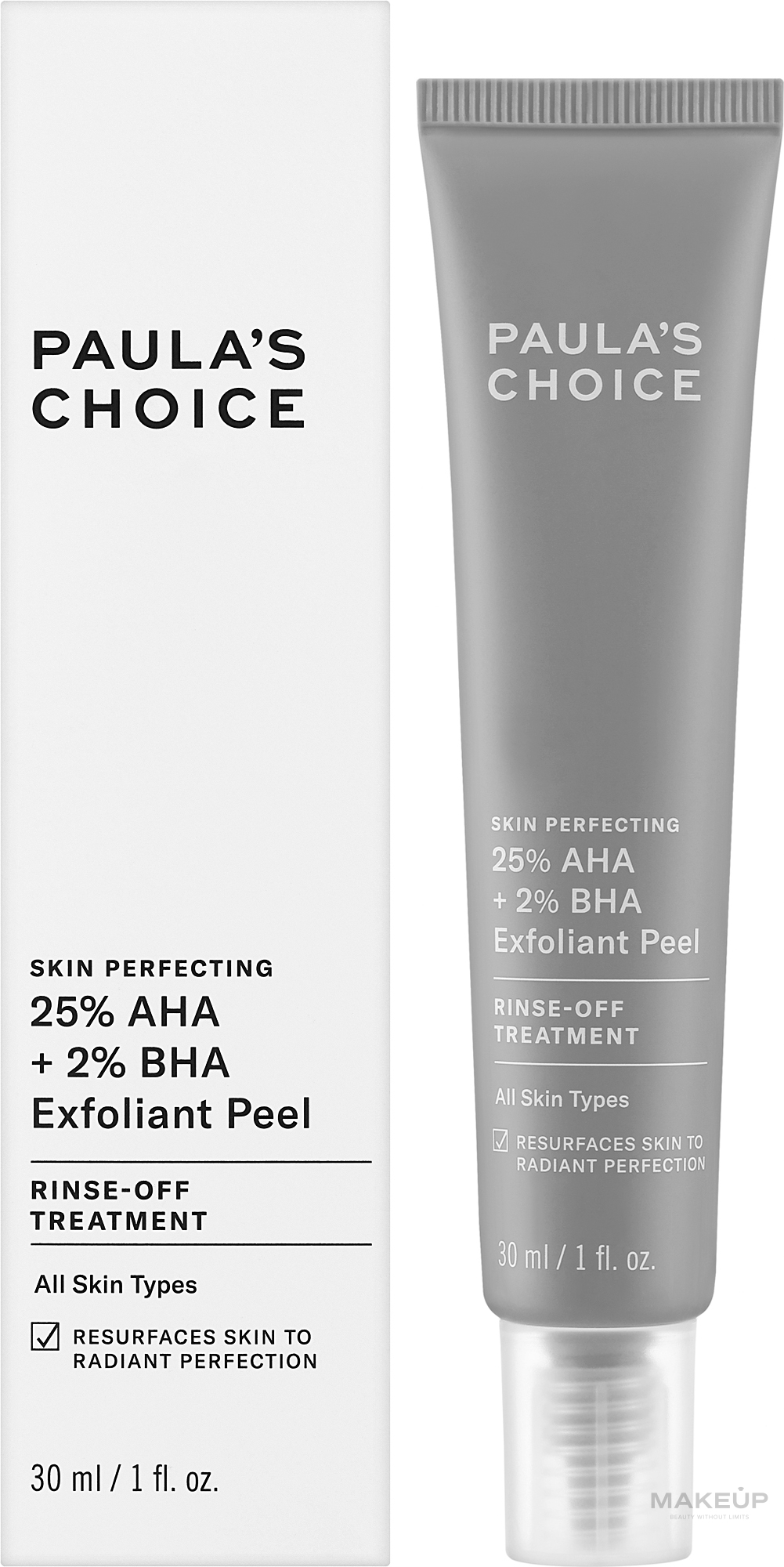 Delikatny peeling wygładzający zmarszczki - Paula's Choice Skin Perfecting 25% AHA + 2% BHA Exfoliant Peel — Zdjęcie 30 ml