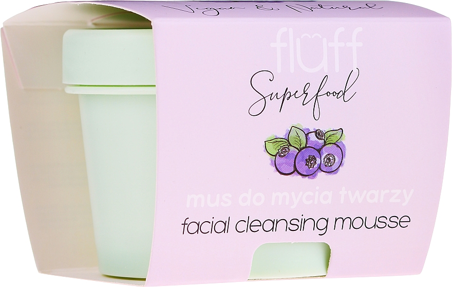 Mus do mycia twarzy Borówka - Fluff Facial Cleansing Mousse Wild Blueberry — Zdjęcie N1