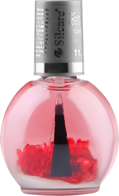 Kwiatowy olejek do paznokci i skórek - Silcare Cuticle Oil Raspberry Light Pink — Zdjęcie N1
