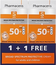 Zestaw - Pharmaceris S Broad Spectrum Protective Cream SPF50+ (f/cr/2x50ml) — Zdjęcie N2