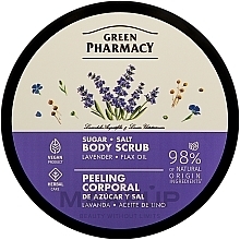 Peeling cukrowo-solny do ciała Lawenda i olej lniany - Green Pharmacy — Zdjęcie N1