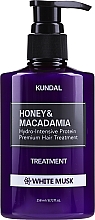Intensywnie nawilżająca kuracja proteinowa do włosów Białe piżmo - Kundal Honey & Macadamia Treatment White Musk — Zdjęcie N3
