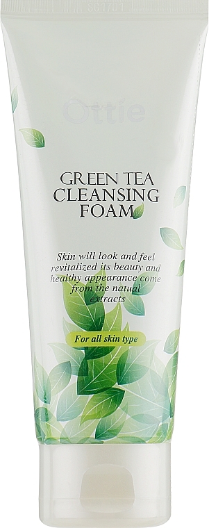 Pianka oczyszczająca z zieloną herbatą - Ottie Green Tea Cleansing Foam — Zdjęcie N1