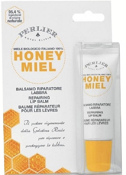 Rewitalizujący balsam do ust - Perlier Honey Miel Honey Repairing Lip Balm — Zdjęcie N2
