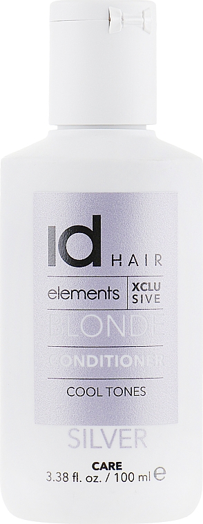 Odżywka do włosów blond przeciw niechcianym żółtym tonom - IdHAIR Elements Xclusive Blonde Conditioner Silver — Zdjęcie N1