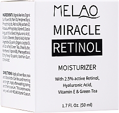 Nawilżający krem do twarzy z retinolem - Melao Retinol Moisturizer Face Cream — Zdjęcie N2