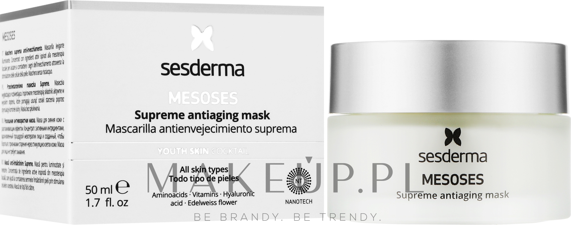 Nawilżająca maseczka przeciwstarzeniowa do twarzy - SesDerma Laboratories Mesoses Anti-Aging Mask — Zdjęcie 50 ml