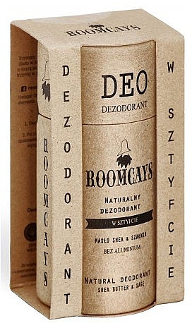 Naturalny dezodorant w sztyfcie z masłem shea i szałwią - Roomcays — Zdjęcie N1
