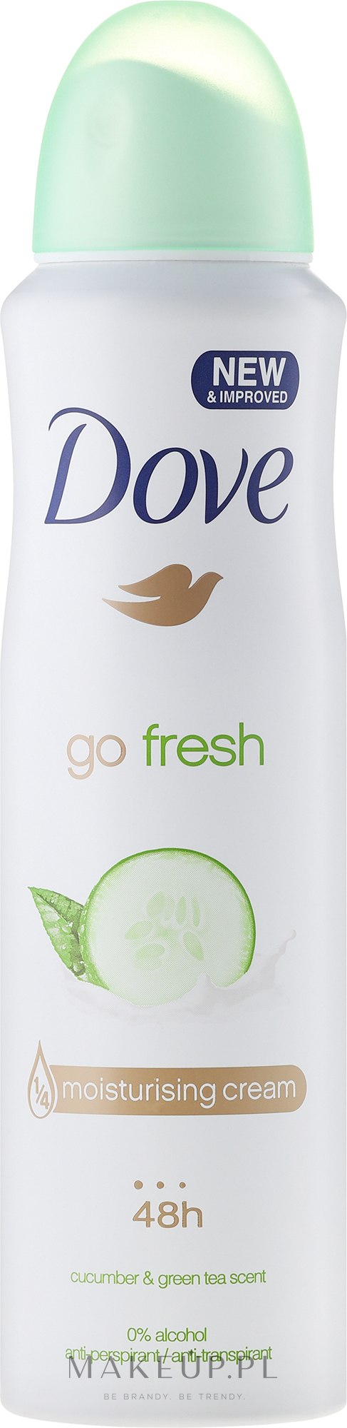 Dezodorant w aerozolu Ogórek i zielona herbata - Dove Go Fresh Cucumber & Green Tea Deodorant — Zdjęcie 150 ml