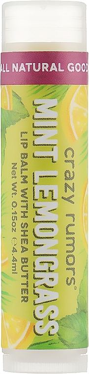 Naturalny balsam do ust Mięta pieprzowa i trawa cytrynowa - Crazy Rumors Mint Lemongrass Lip Balm — Zdjęcie N1