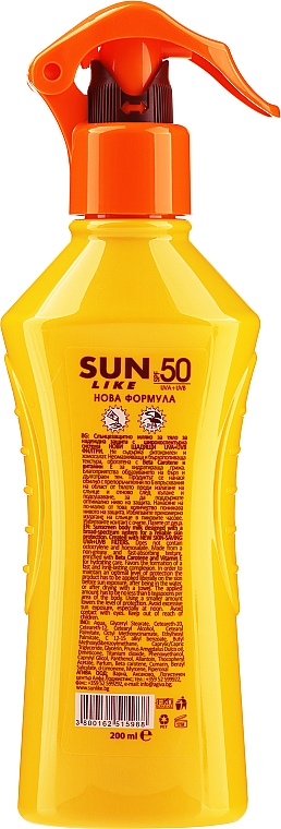 Mleczko przeciwsłoneczne w sprayu do ciała - Sun Like Sunscreen Spray Milk SPF 50 New Formula — Zdjęcie N2