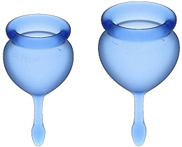 Kup Zestaw kubeczków menstruacyjnych, niebieski - Satisfyer Feel Good Menstrual Cup Dark Blue
