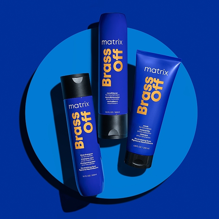 Szampon chroniący kolor włosów farbowanych - Matrix Total Results Brass Off Blue Shampoo For Brunettes — Zdjęcie N7
