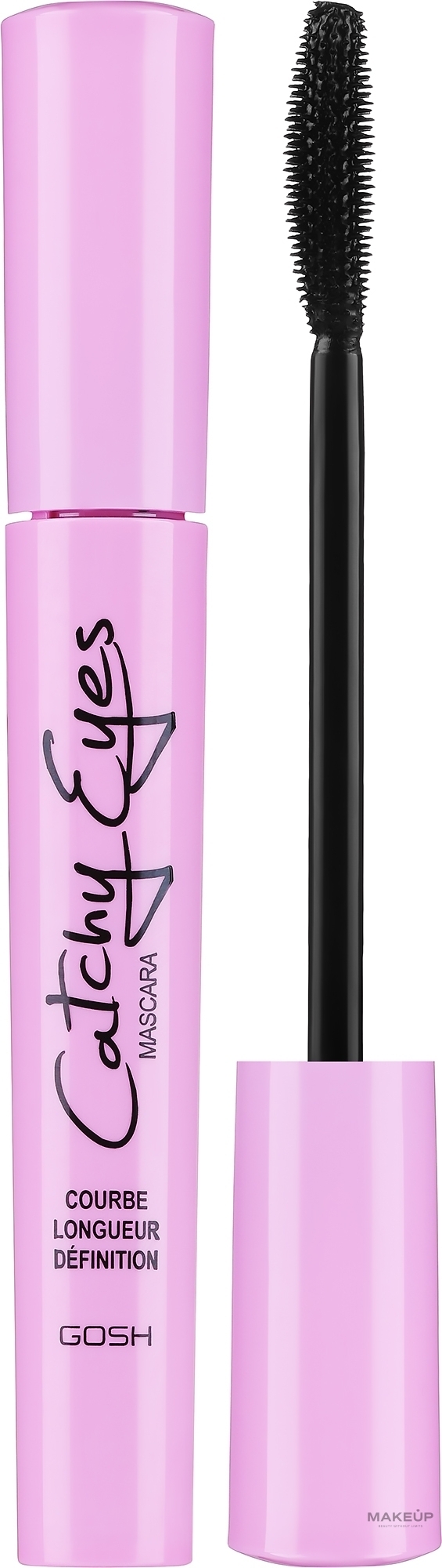 Wydłużający i podkręcający tusz do rzęs - Gosh Copenhagen Catchy Eyes Mascara Allergy Certified — Zdjęcie 001 - Extreme Black