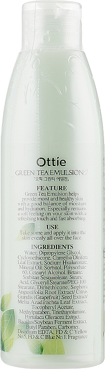 Emulsja do twarzy - Ottie Green Tea Emulsion — Zdjęcie N2