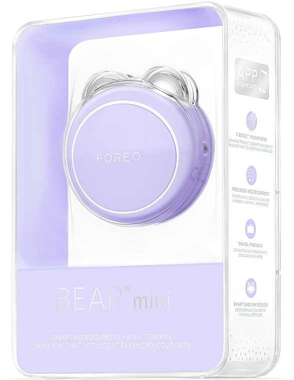 Urządzenie do masażu i ujędrniania twarzy - Foreo Bear Mini Lavender — Zdjęcie N4