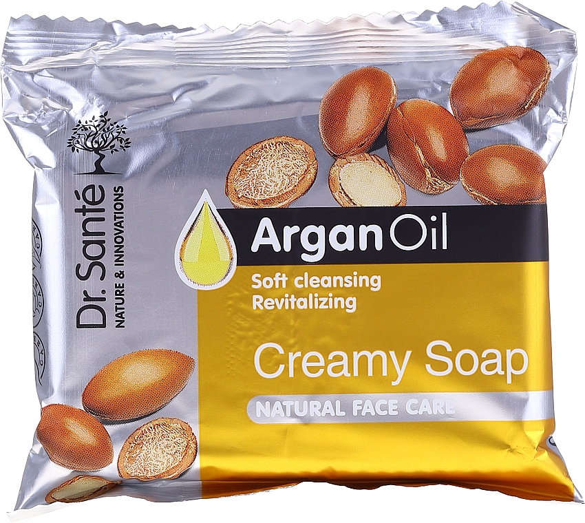Kremowe mydło w kostce do twarzy z olejem arganowym - Dr Sante Cream Soap — Zdjęcie N1