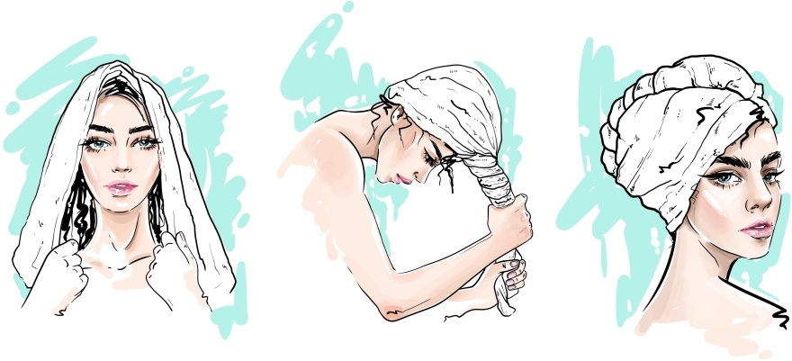 Szary ręcznik-turban do włosów (68 x 26 cm) - MAKEUP — Zdjęcie N4