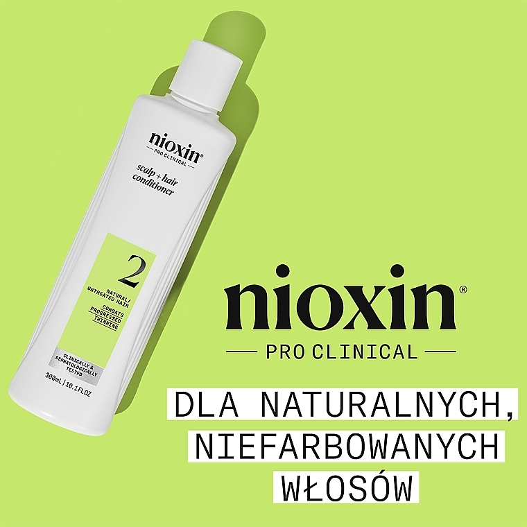 Balsam do pielęgnacji skóry głowy i włosów naturalnych - Nioxin Pro Clinical System 2 Scalp + Hair Thickening Conditioner — Zdjęcie N2